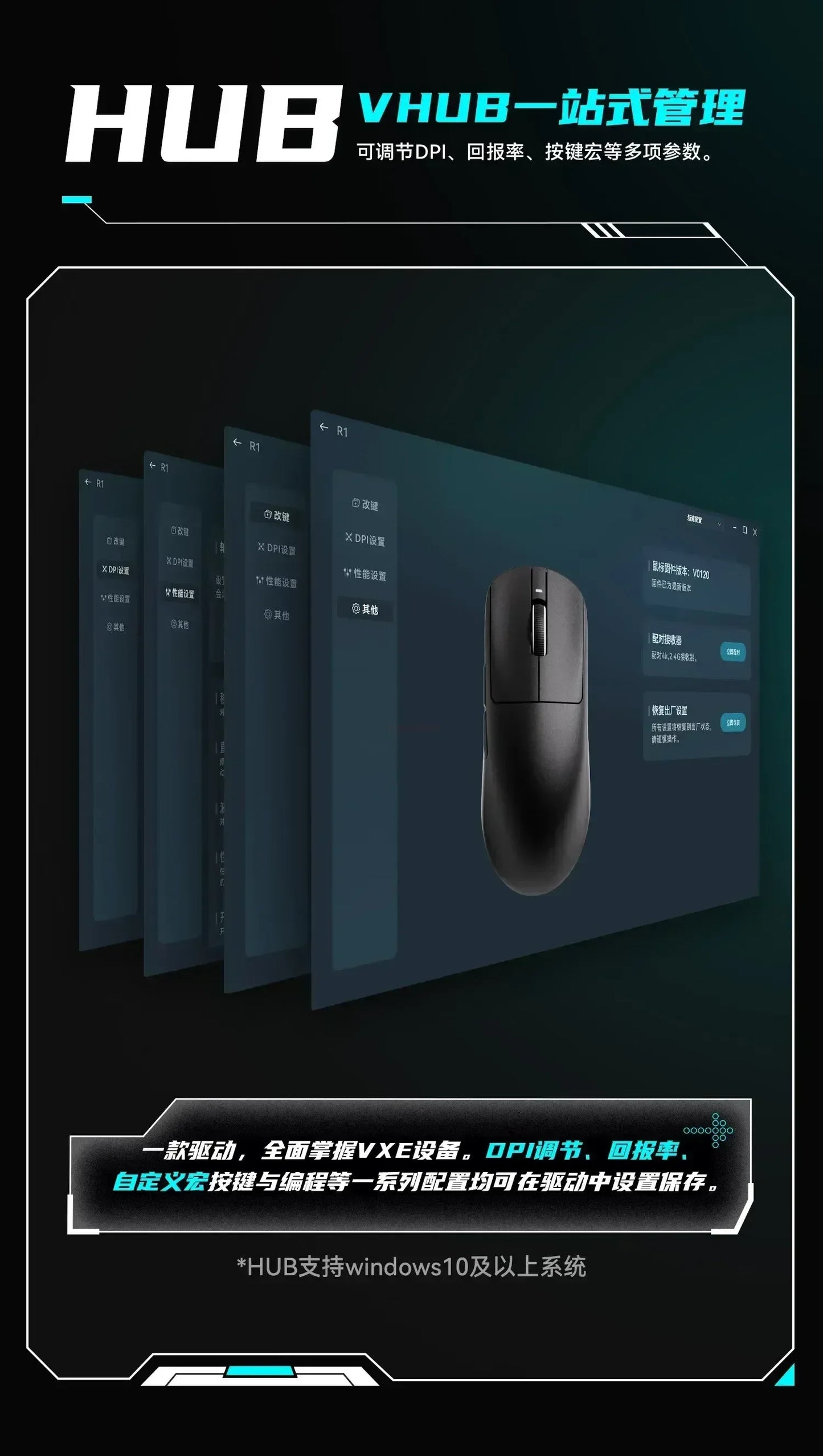 Vxe Dragonfly R1 Pro Max Wireless Gaming Mouse – Lightweight Paw3395 Nordic52840, 2kHz Smart Speed, Low Latency FPS Mouse Gift