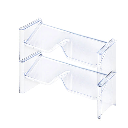 2-Pack Transparent Stacking Glasses Rack – Desktop Sunglasses Display Holder