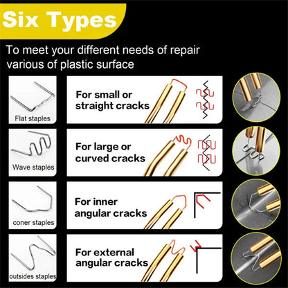 Plastic Repair Welding Nails - Auto Bumper Hot Stapler Studs for Car Repair Machine (100-600PCS)