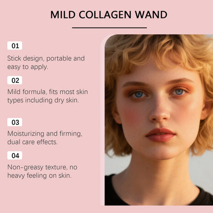 Collagen Pink Hydrating Balm Stick - Deep Moisturizing Facial Balm and Makeup Base for Smooth, Glowing-Looking Skin