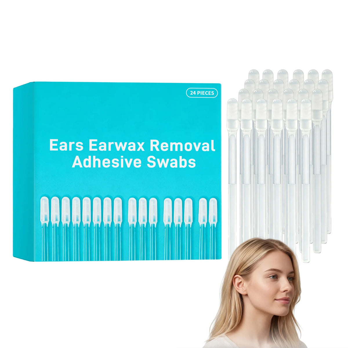 24-Piece Soft Gel Ear Cleaning Sticks – Sticky Ear Wax Removal Tools for Travel, Adults, and Kids