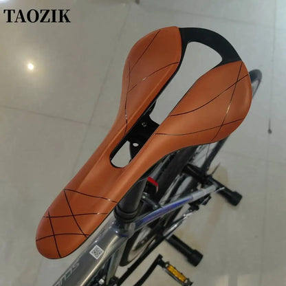 Breathable Hollow Bicycle Saddle - Soft PU Leather Comfort Seat for MTB Mountain & Road Bikes