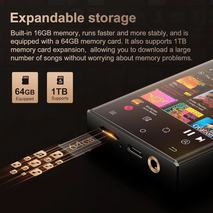 Oilsky Hi-Fi MP3 Player - Lossless DSD High Resolution Audio Player with Bluetooth, WiFi & Expandable Storage