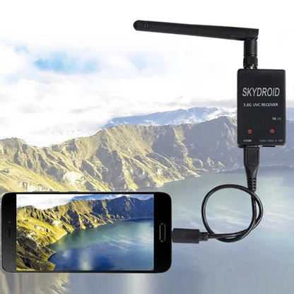 SKYDROID 5.8GHz 150CH FPV Dual/Single Antenna Receiver – UVC OTG RC Drone Part for Android Smartphones