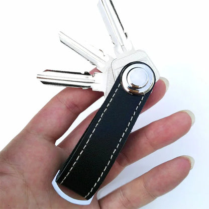 Leather Car Key Pouch – Wallet Case & Key Organizer with Chain for Smart Keys