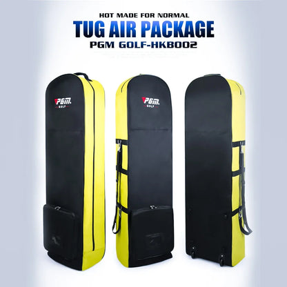 PGM Golf Aviation Bag – Large Capacity Foldable Golf Bag with Silent Wheels for Airplane Travel, HKB002