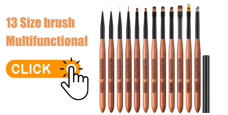 Nail Glue Phototherapy Pen & UV Gel Brush - Professional Acrylic Nail Art Brushes for Painting & Drawing, Manicure Tools