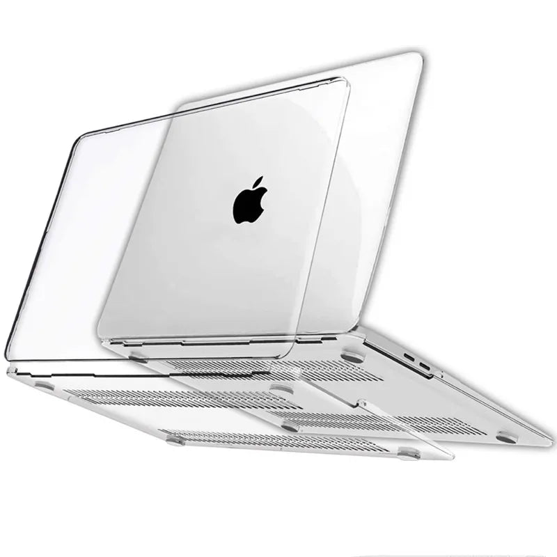 Crystal Clear MacBook Hard Case - Protective Cover for MacBook Air & Pro 13, 14, 15 & 16-inch Models