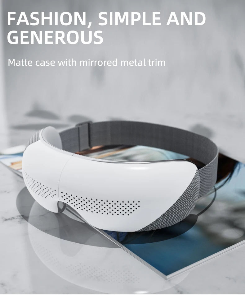 Newest Visible Eye Massager | Smart Airbag Compression Glasses with Bluetooth Music for Better Sleep