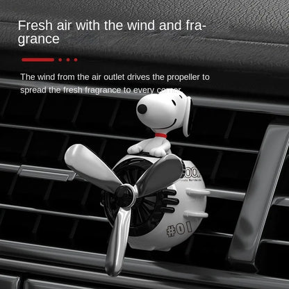Cute Snoopy Car Air Freshener – Anime Aromatherapy Perfume Clip for Car Vent Decoration