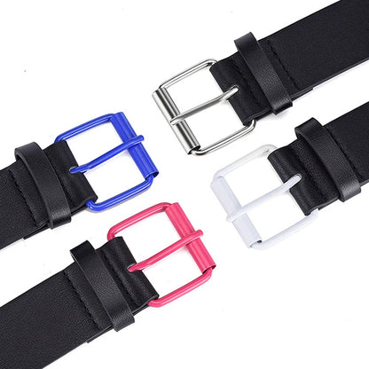 Personalized Rivets Checkerboard PU Leather Belt – 107CM Universal Hip-Hop Punk Fashion Belt for Men & Women