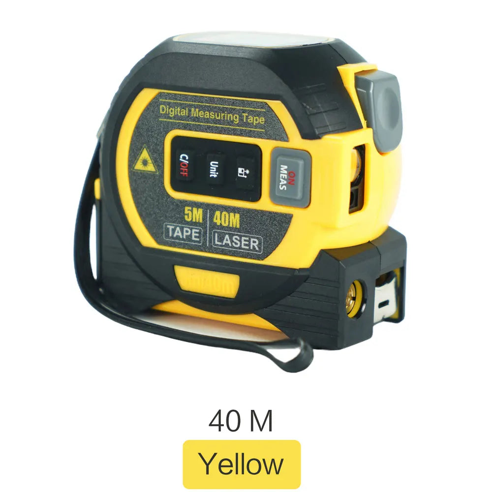 3-in-1 Laser Distance Measure 40/60M — Infrared Smart Ruler High-Precision Measuring Tool