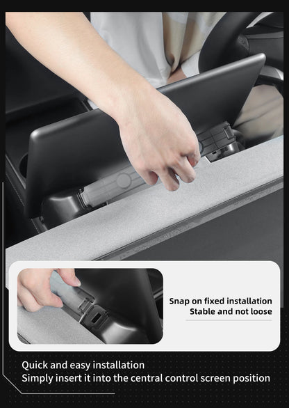 Hidden Storage Box Organizer – Under Screen Tray for Tesla Model Y 2024 & Model 3 2021-2022