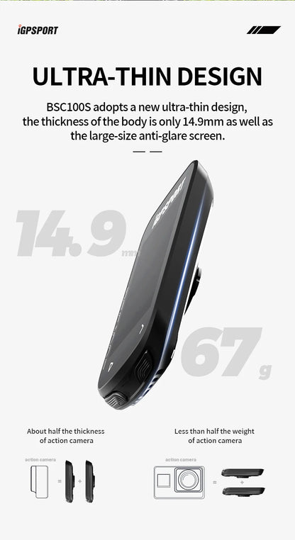IGPSPORT BSC100S GPS Bike Computer — Wireless Speedometer & Cycling Odometer