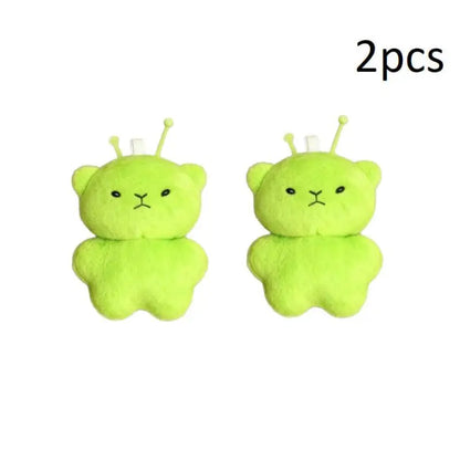 Peace Alien Cat Plush Keychain - Cute Cartoon Stuffed Animal Backpack Pendant & Party Gift