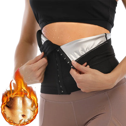 Women’s Sauna Waist Trimmer Belt - Workout Sweat Trainer for Fitness, Tummy Support & Waist Shaping