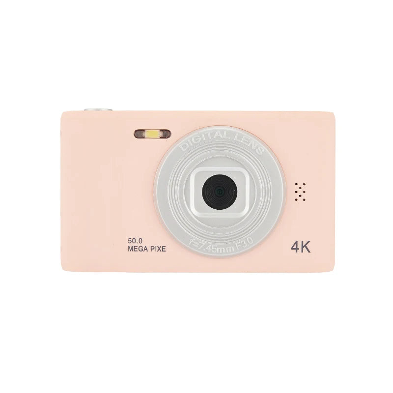 4K Digital Camera – 50MP Travel Selfie Camera with HD Zoom, 2.4-inch Screen, Mini Retro Cam for Kids & Beginners