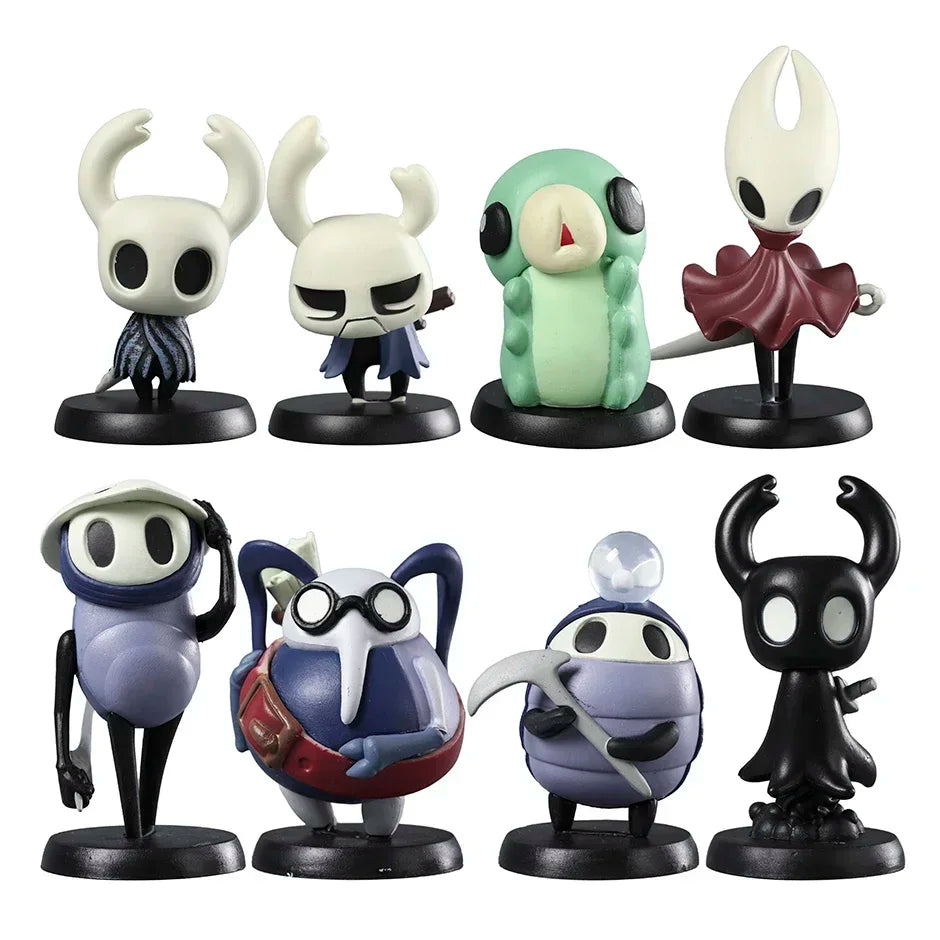 Hollow Knight PVC Figure Set | Hornet, Knight, Zote, Grub, Quirrel, Cornifer & Myla Desktop Decoration Toys