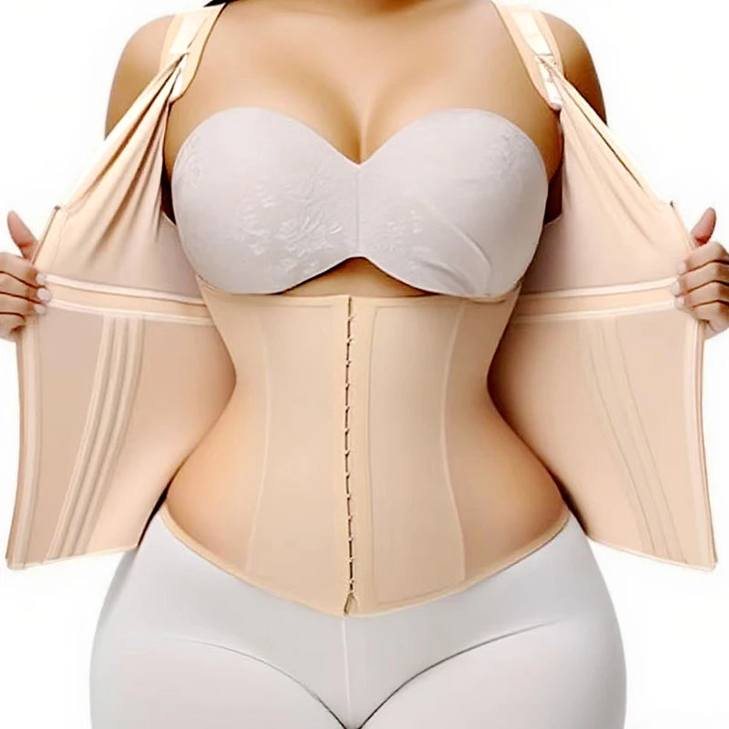 AfruliA XXXS Colombian Fajas – High Compression Vest Waist Trainer Corset with Zipper & Hook, Flat Belly Slimming Body Shaper