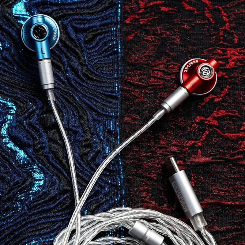 Guangda HIFI Flathead Studio Earbuds — Wired Hi-Res Earphones for Gaming & Music (3.5mm / 4.4mm / USB-C)