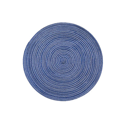 4pcs Round Woven Ramie Table Mats – Non-Slip Placemats for Dining, Bowls, Cups, and Kitchen Use