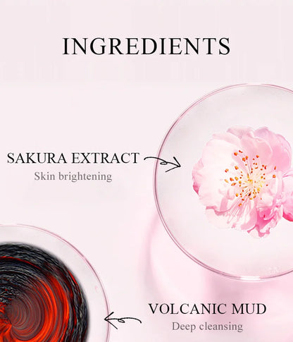 50pcs LAIKOU Sakura Mud Facial Masks – Moisturizing, Anti-Aging, Anti-Acne Deep Cleansing Skincare Face Mask