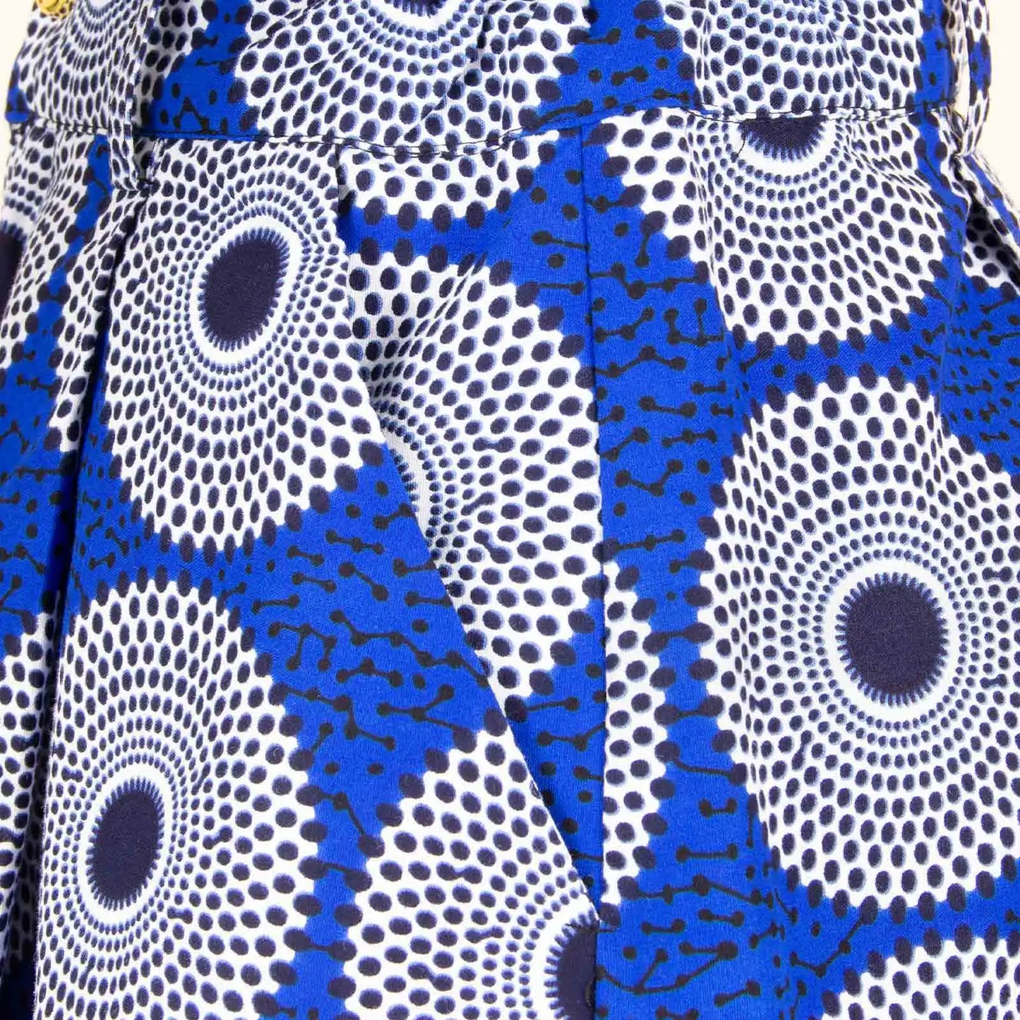 Women's Running Shorts - High Waist Elastic Athletic Shorts with Pockets Ankara Print