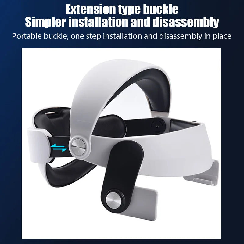 Adjustable Head Strap for Oculus Quest 2 - Comfortable, Replaceable VR Headwear Glasses Accessory