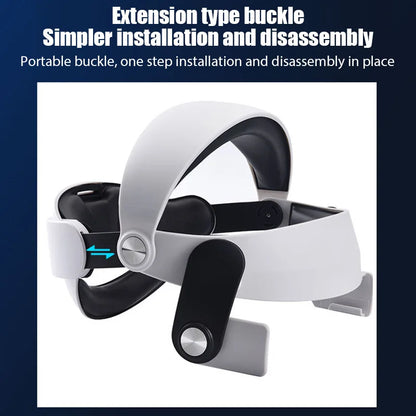 Adjustable Head Strap for Oculus Quest 2 - Comfortable, Replaceable VR Headwear Glasses Accessory