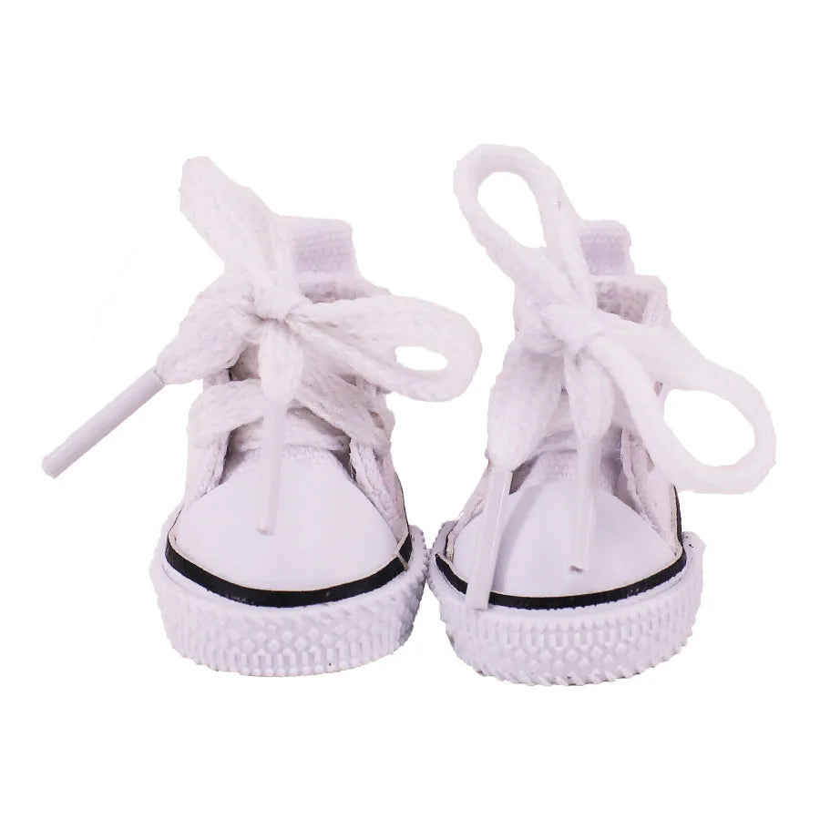 3.8cm Doll Canvas & Leather Shoes for 17cm Labubu Dolls – Cute Doll Clothes Accessories & Gift for Girls