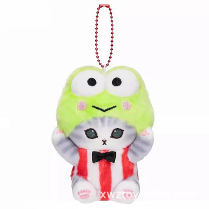 Kawaii Keychain Pendant – Cartoon Mofusand Shark Cat Cross-Dressing Doll, Backpack Decor & Toy