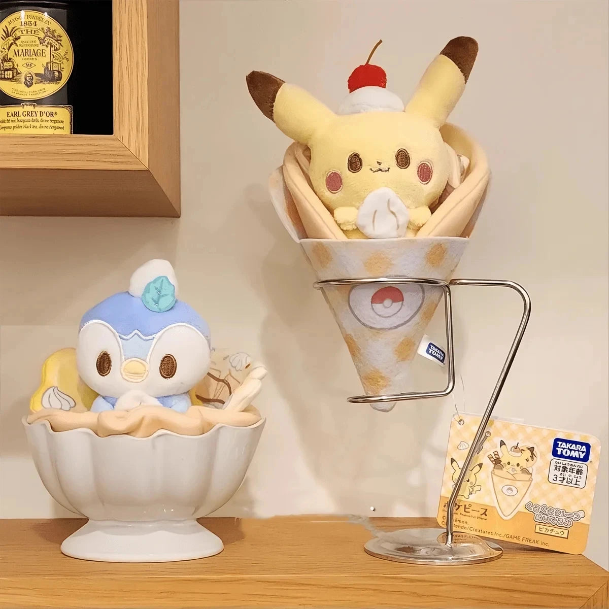 Pikachu & Piplup Plush Dolls - Cute Anime Stuffed Toy Figures for Birthday Gifts Festival Decor & Collectors