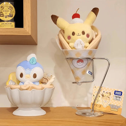 Pikachu & Piplup Plush Dolls - Cute Anime Stuffed Toy Figures for Birthday Gifts Festival Decor & Collectors
