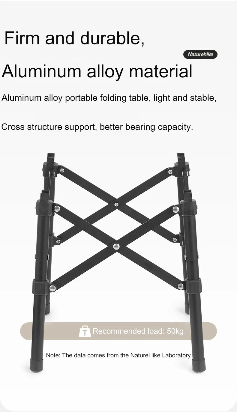 Naturehike Aluminum Folding Camping Table – Portable Outdoor Picnic & BBQ Table
