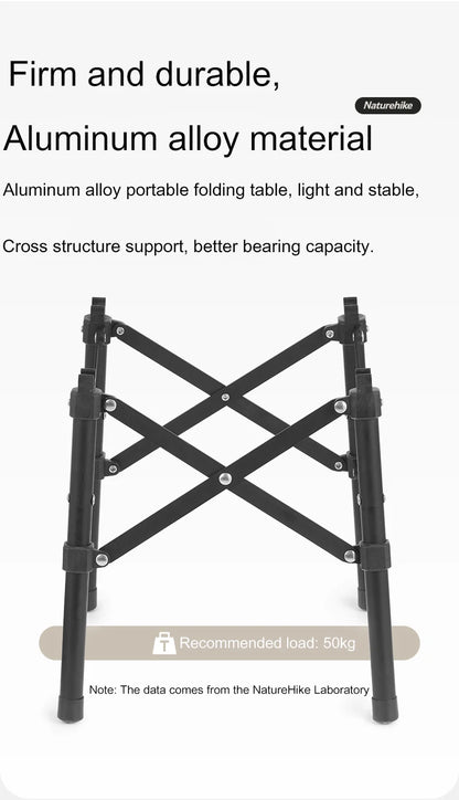 Naturehike Aluminum Folding Camping Table – Portable Outdoor Picnic & BBQ Table