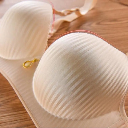 Women's 8CM Wireless Push-Up Bra - Side-Smoothing Seamless Lift Bra for AA, A & B Cups