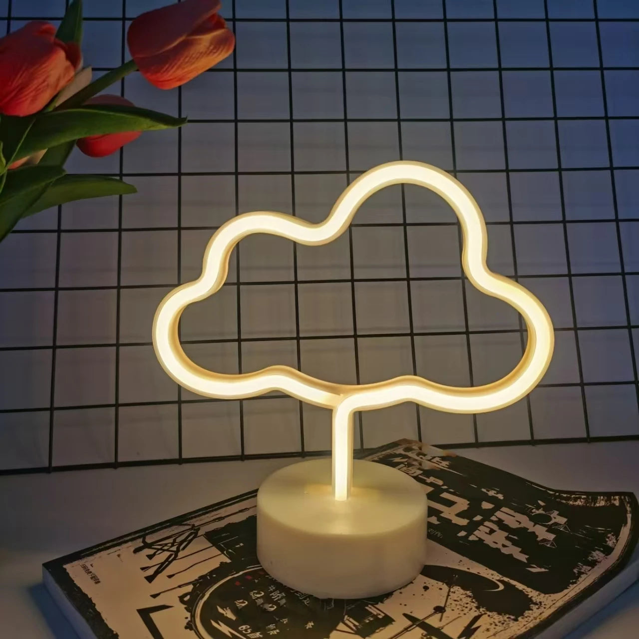 Countertop Decorative Neon Sign – USB or Battery-Powered Night Light for Holiday, Party, Kitchen & Home Decor