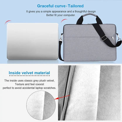 Ultra-Thin Laptop Handbag Sleeve – 13.3, 14, 15.6 Inch Notebook Cover Pouch Shoulder Bag for Lenovo, HP, Dell, Asus, Samsung