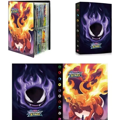Pokémon Trading Card Binder - 4-Grid Collectible Card Album Holder for Kids and Trading Card Collections