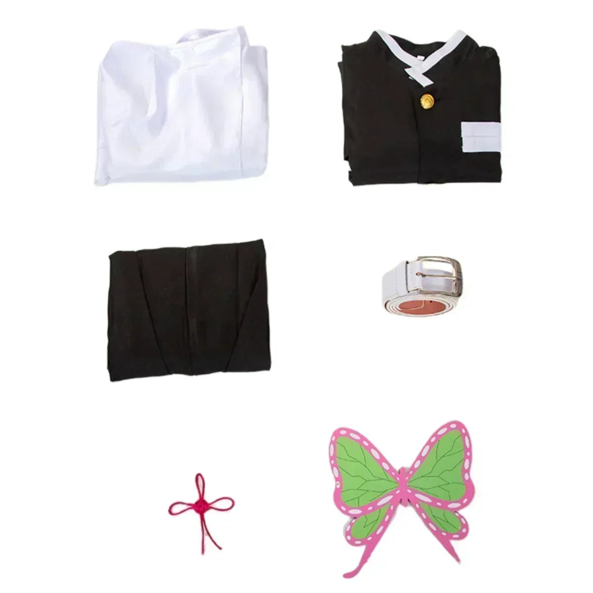 Tsuyuri Kanao Cosplay Costume – Anime Kimono Uniform with Wig for Women & Kids