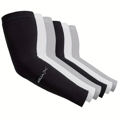3 Pair Breathable UV Protection Sleeves - Sun Protective Gear for Sports, Driving, and Outdoor Activities
