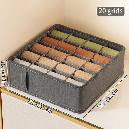 Foldable Underwear Storage Box – Non-Woven Organizer for Panties, Bra, Socks, Clothes Separator for Bedroom Drawers & Wardrobe