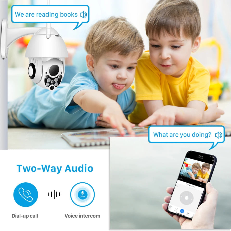 YCC365 Plus 1080P HD Outdoor WiFi PTZ Security Camera – Waterproof CCTV Surveillance with 4X Zoom & Smart Motion Tracking