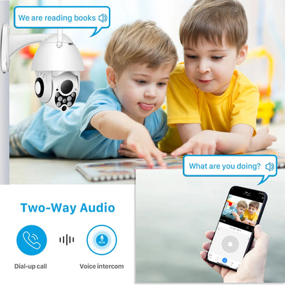 YCC365 Plus 1080P HD Outdoor WiFi PTZ Security Camera – Waterproof CCTV Surveillance with 4X Zoom & Smart Motion Tracking