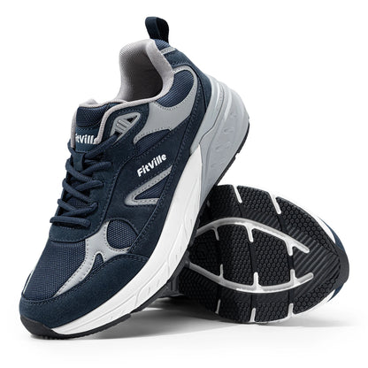 FitVille Wide Width Men’s Walking Shoes – Arch Support Sneakers for Flat Feet, Heel Pain & Plantar Fasciitis Relief