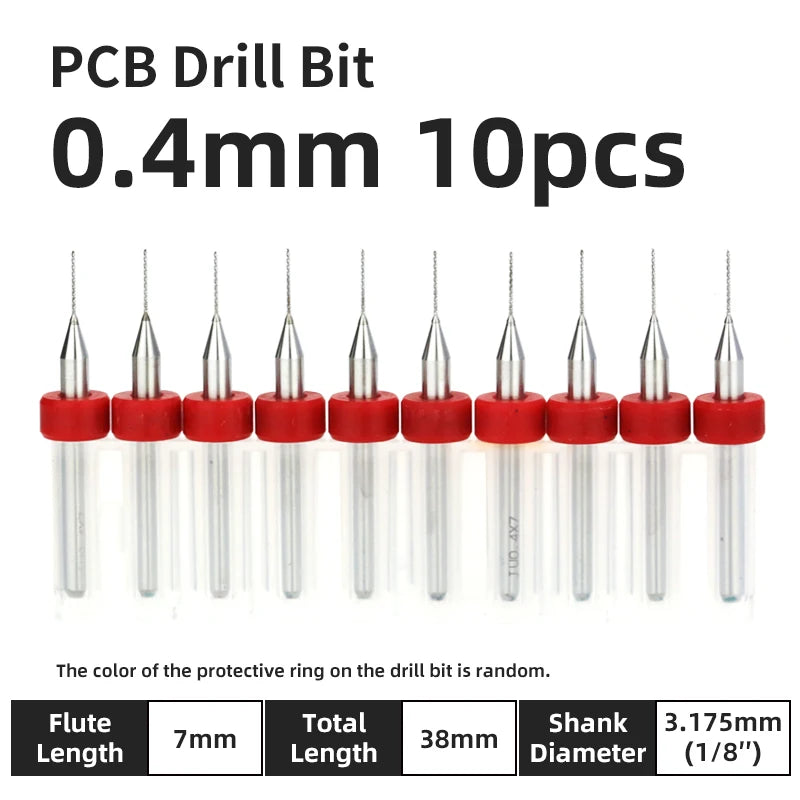 0.1–1.0mm Micro Carbide PCB Drill Bit Set – Tungsten Steel Bits for CNC, Wood & Circuit Board Precision Drilling
