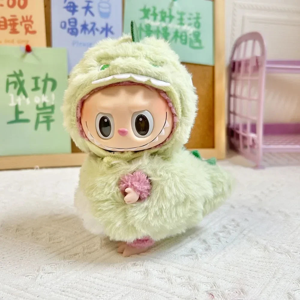 17cm Mini Labubu Doll Clothes — Korea V1 V2 Idol Outfit with Pit Strip Climbing Suit | Doll Accessories Gift
