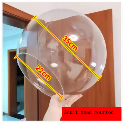 Clear Acrylic Sphere Half Dome Head Cover - Transparent Round Photography Prop for Portrait Shoots & Creative Photo Effects