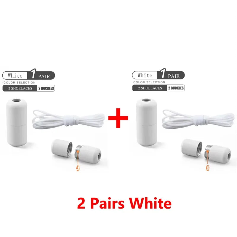 Elastic No-Tie Shoelaces - Quick Slip-On Stretch Shoe Laces for Kids & Adults