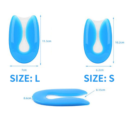 Silicone Gel Insoles – Heel Cushion Soles for Foot Pain Relief, Plantar Fasciitis Protectors, Spur Support Shoe Pads, Feet Care Inserts